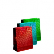 Holographic Bag Small - Red, Green & Blue, 11.5x14.5x6
