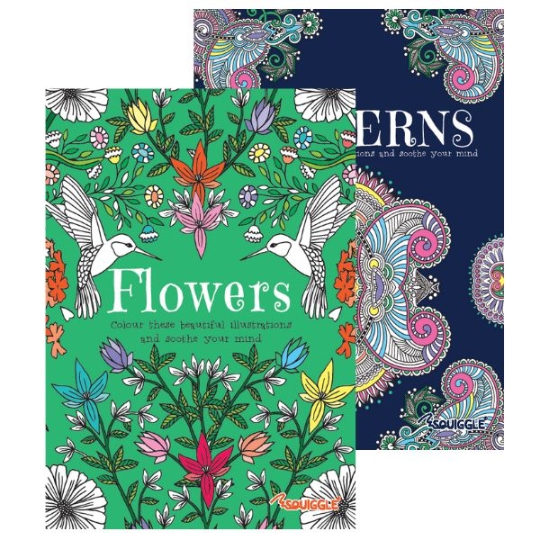 Flowers & Patterns Advanced Colouring Book 3 & 4