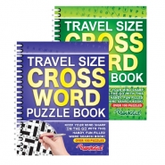 Travel Size Crossword 1 & 2, Spiral Bound