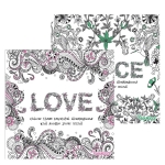Peace & Love Advanced Colouring Book 3 & 4, 21x21cm Peace & Love Advanced Colouring Book 3 & 4, 21x21cm