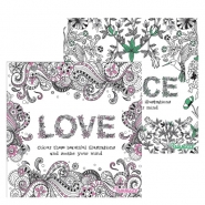 Peace & Love Advanced Colouring Book 3 & 4, 21x21cm