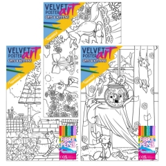 Velvet Poster Art Cats & Kittens Velvet Poster Art Cats & Kittens