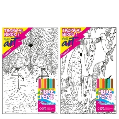 Velvet Poster Art Tropical Birds 1 Velvet Poster Art Tropical Birds 1