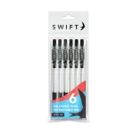 Retractable Ballpoint Pens 6pk Black in pouch Retractable Ballpoint Pens 6pk Black in pouch