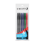 Pull Cap Ballpoint Pens 6pk, Assorted Pull Cap Ballpoint Pens 6pk, Assorted