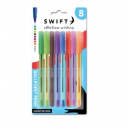 Multicoloured Ballpoint Pens, 6pk