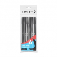 Gel Pens, 6pk Black Gel Pens, 6pk Black