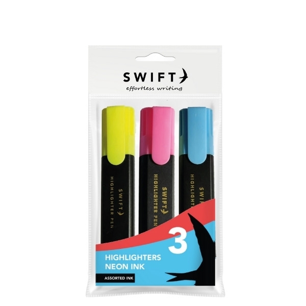 Highlighters, 3pk Assorted