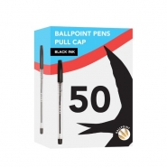 Black Ballpoint Pens, 50pcs Box