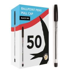 Black Ballpoint Pens, 50pcs Box Black Ballpoint Pens, 50pcs Box