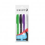 Colourful Twist Assorted Pens, 4pk
