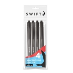 Tinted Retractable Pens, 4pk Black Tinted Retractable Pens, 4pk Black