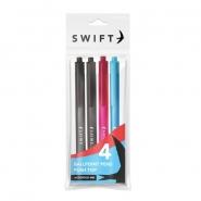 Tinted Retractable Pens, 4pk Assorted