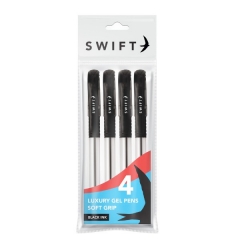 Soft Grip Luxury Gel Pen, 4pk