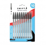 Pull Cap Ballpoint Pens, 10pk Black Pull Cap Ballpoint Pens, 10pk Black