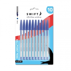 Pull Cap Ballpoint Pens, 10pk Blue Pull Cap Ballpoint Pens, 10pk Blue