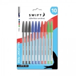 Pull Cap Ballpoint Pens, 10pk Assorted Pull Cap Ballpoint Pens, 10pk Assorted