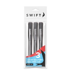 Luxury Twist Black Pens, 3pk