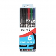 Fineliners, 6pk Assorted Fineliners, 6pk Assorted
