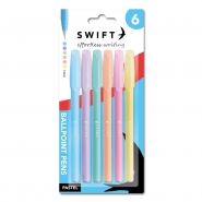 Pastel Ballpoint Pens, Triangular, 6pk Pastel Ballpoint Pens, Triangular, 6pk